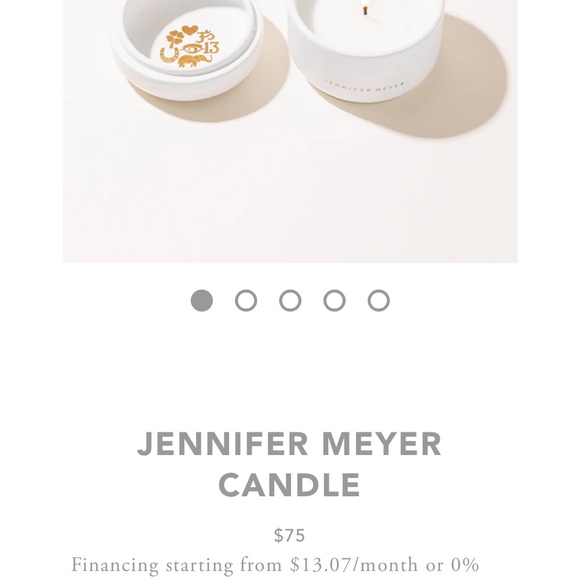 NEW in box: unused Jennifer Meyer Gold and White Candle - Picture 1 of 4